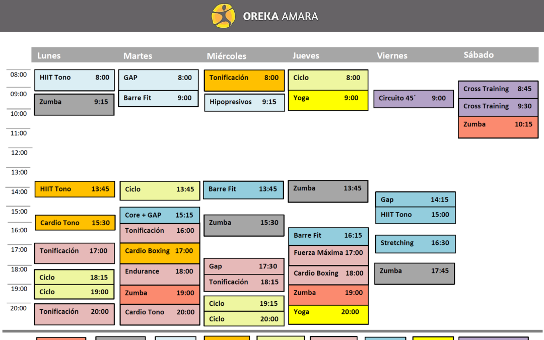 Click aquí para ver el HORARIO CLASES COLECTIVAS